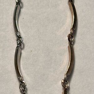 8” Long  Silver  & Gold Chain Necklace Vintage